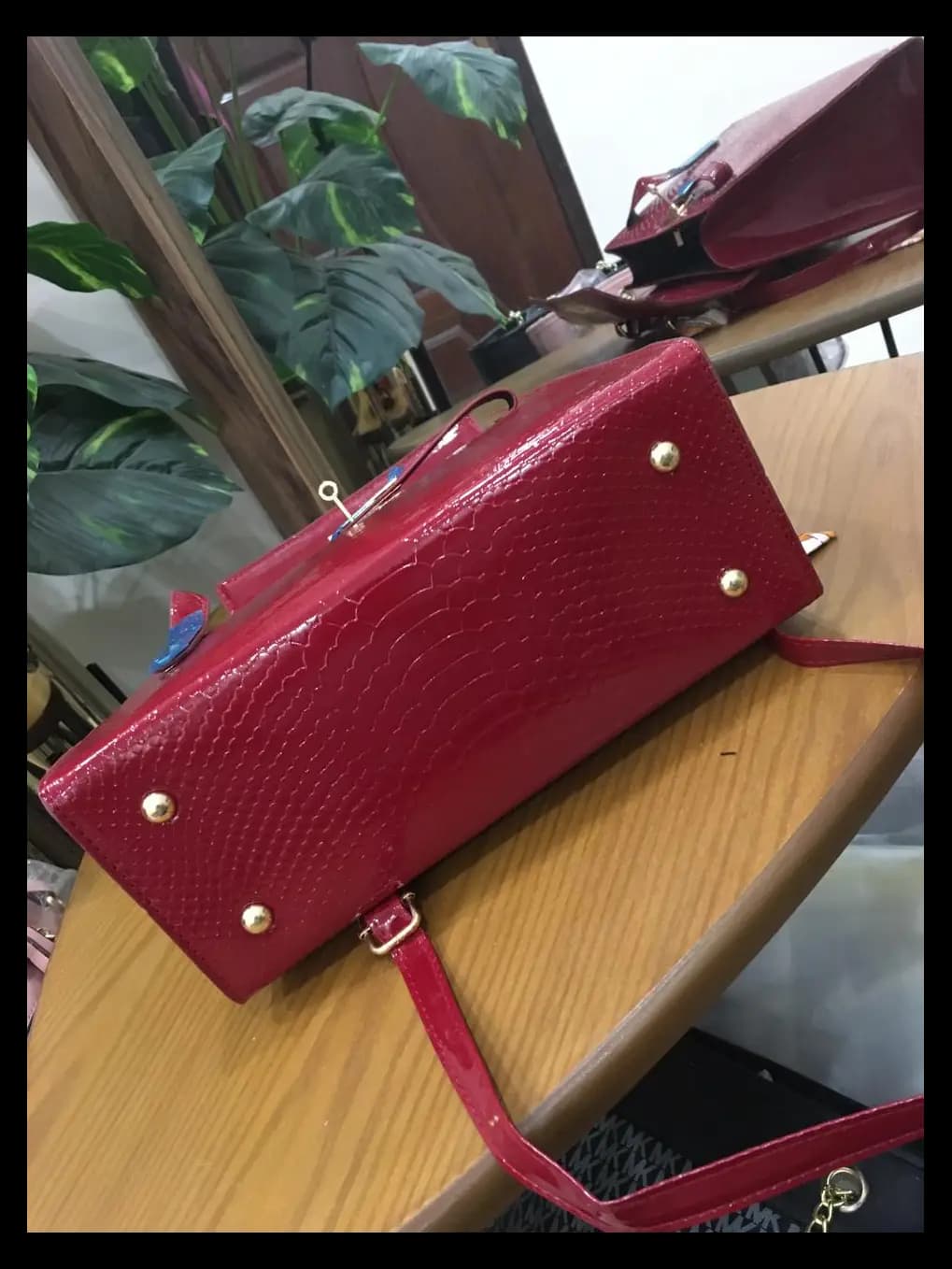 Kelly Style Bag with snake pattern