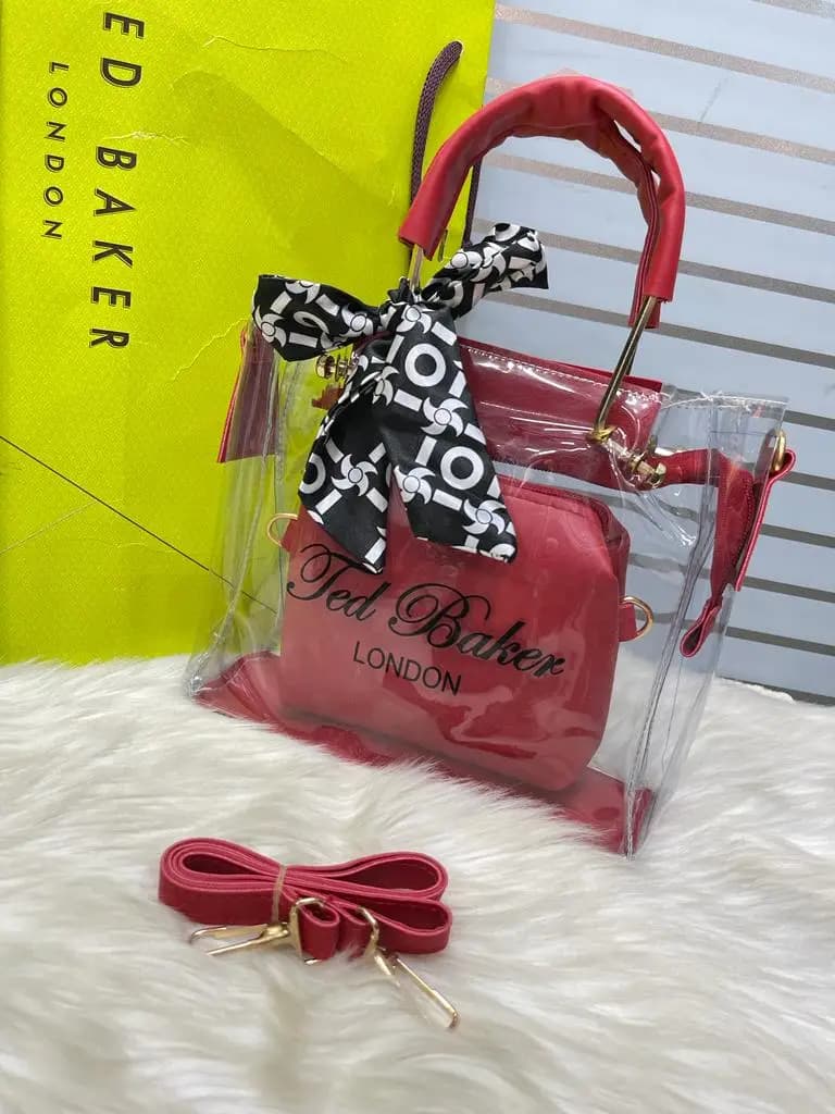  New Metal Handle Small Jelly Transparent Bags Ted Baker Code-025