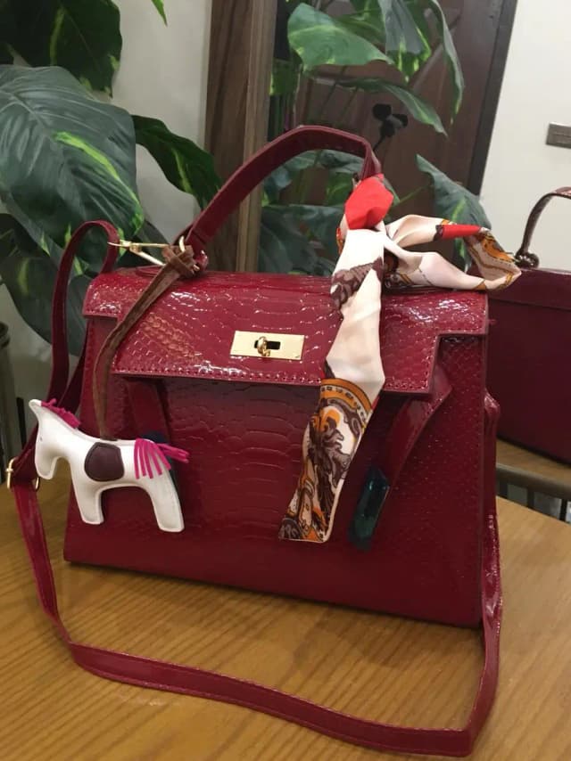 Kelly Style Bag with snake pattern