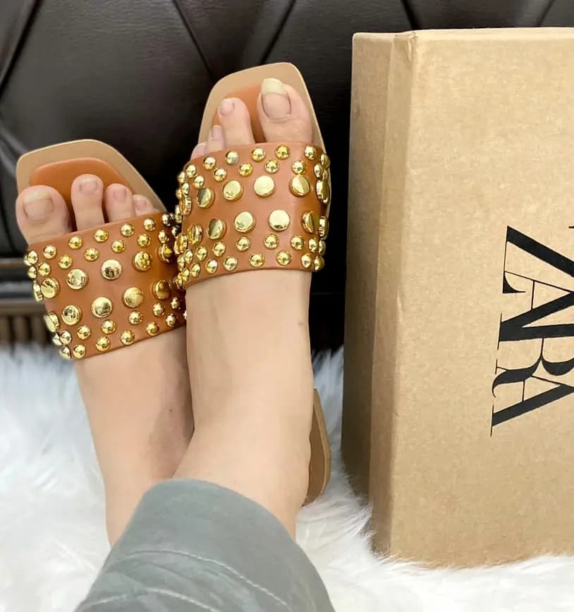 Z A R A Metal Rivets Flat Code-001