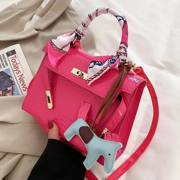 Kelly Style Bag with snake pattern