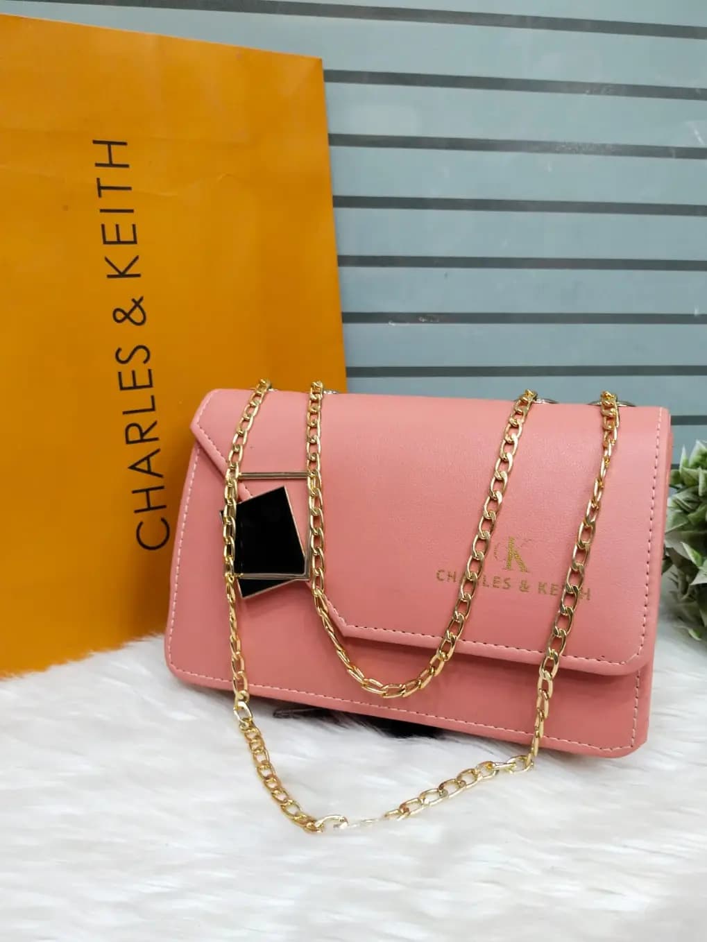  Charles & Keith AAA Quality Cross Body Bag Daimond Lock   Code-012