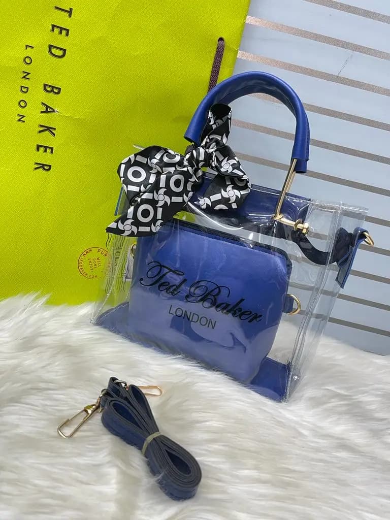  New Metal Handle Small Jelly Transparent Bags Ted Baker Code-025