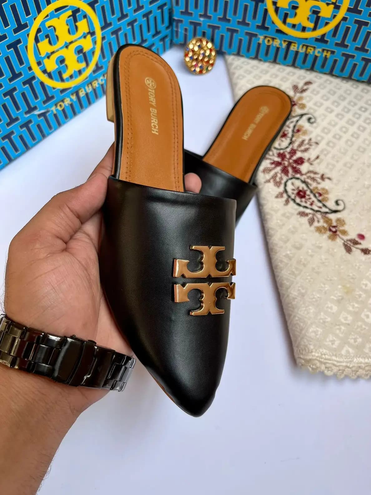 TORYBURCH ELEANOR MULES Code-027