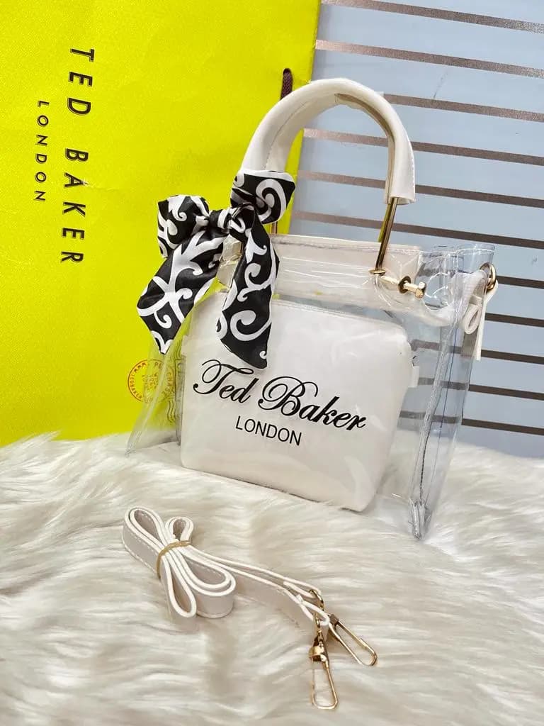  New Metal Handle Small Jelly Transparent Bags Ted Baker Code-025