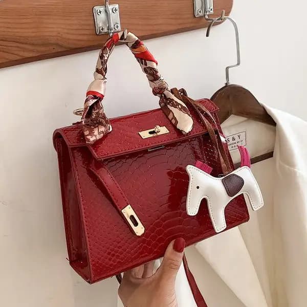 Kelly Style Bag with snake pattern