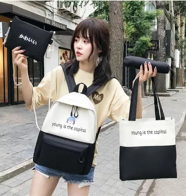 4 Pcs  High Quality Imported Bag pack Set   Code-004