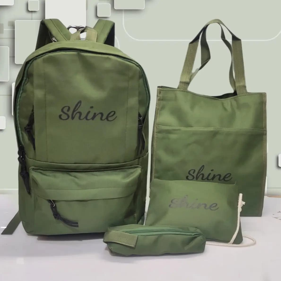 4 Pcs  High Quality Imported Bag pack Set   Code-004