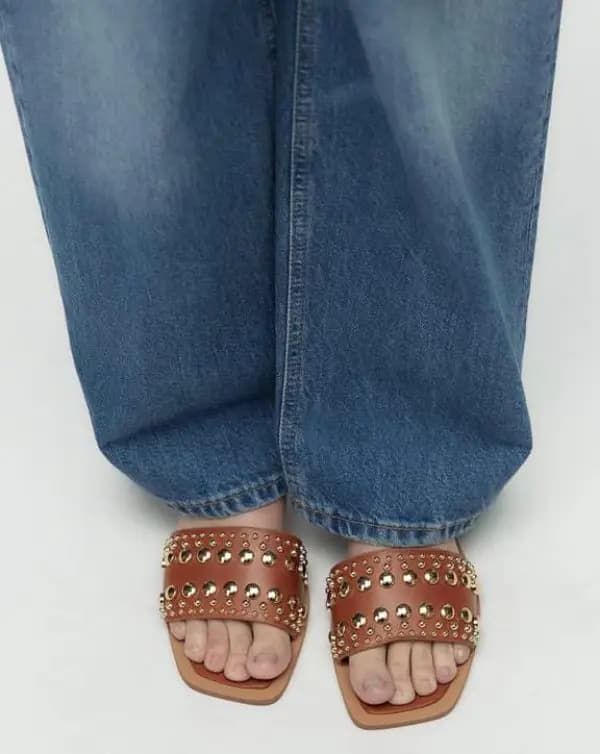 Z A R A Metal Rivets Flat Code-001