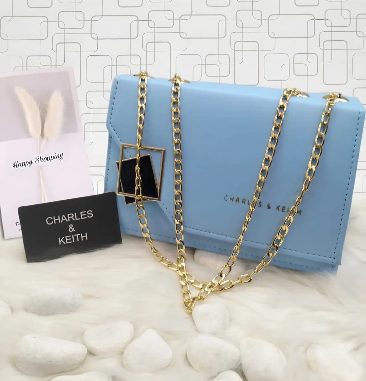  Charles & Keith AAA Quality Cross Body Bag Daimond Lock   Code-012