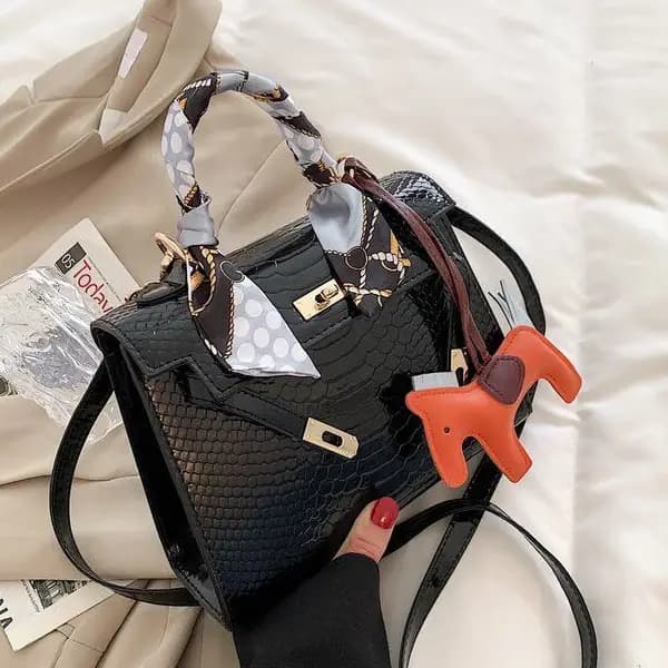Kelly Style Bag with snake pattern