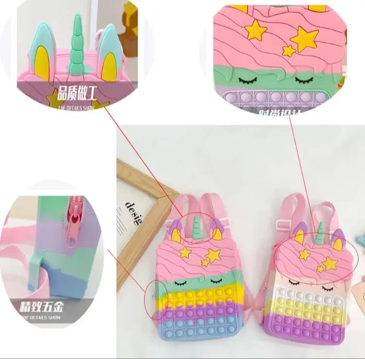  New Unicorn  Popit Backpack 