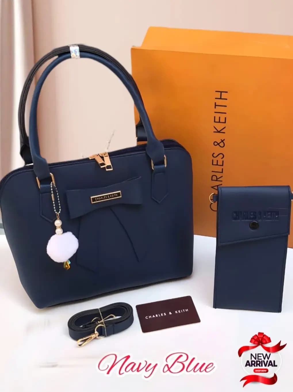  Charles & Keith   Bow 2 Pcs Bag Set for Girls 