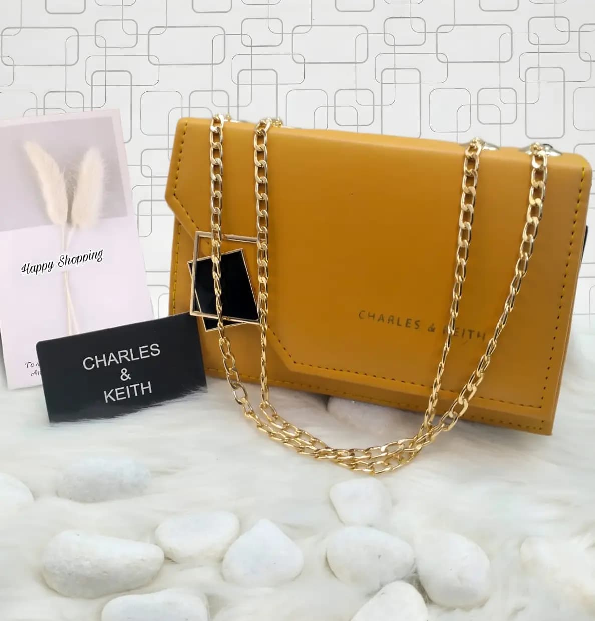  Charles & Keith AAA Quality Cross Body Bag Daimond Lock   Code-012