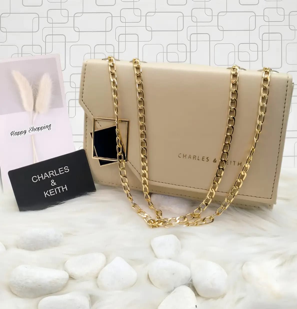  Charles & Keith AAA Quality Cross Body Bag Daimond Lock   Code-012