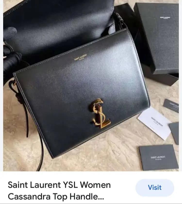 YSL Cassandra Bag Top Handle  Official Model