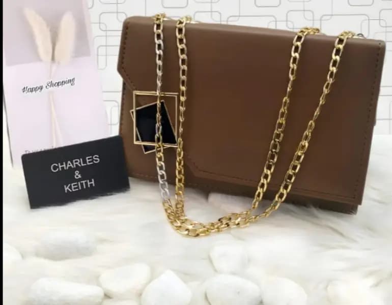  Charles & Keith AAA Quality Cross Body Bag Daimond Lock   Code-012