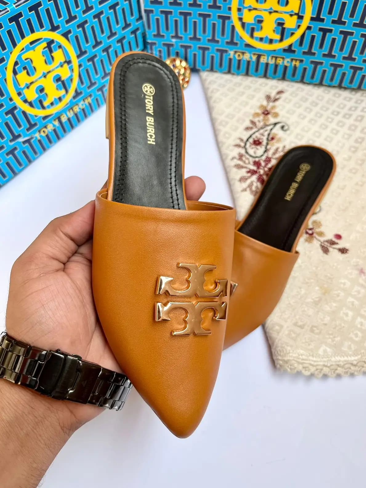 TORYBURCH ELEANOR MULES Code-027