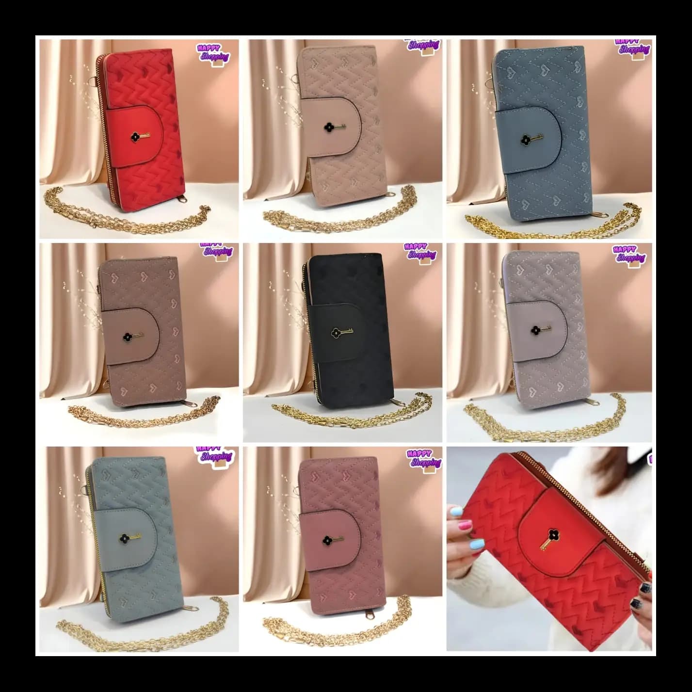 IMPORTED COLLECTION   AAA Quality Card Holder & Sini Zipper Cross Body Bags for Girls