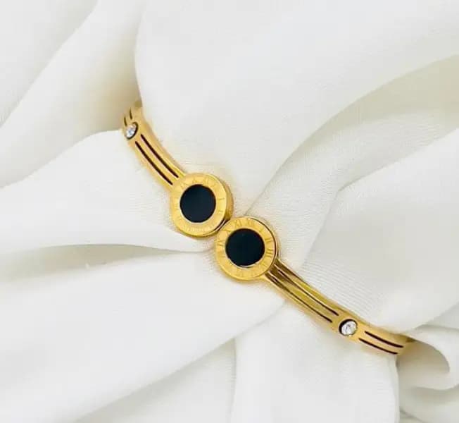 Branded bangle stainless Steel matirel wit valvat pouch