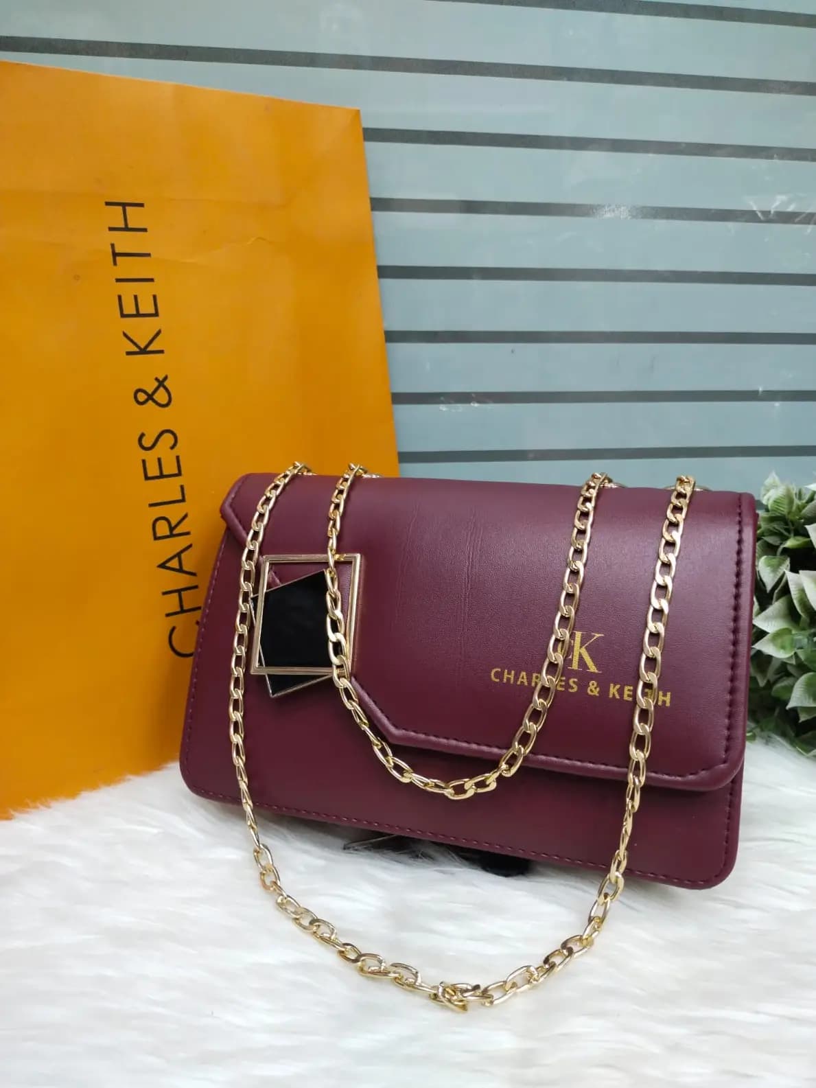  Charles & Keith AAA Quality Cross Body Bag Daimond Lock   Code-012