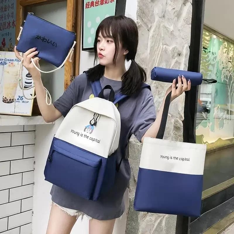 4 Pcs  High Quality Imported Bag pack Set   Code-004