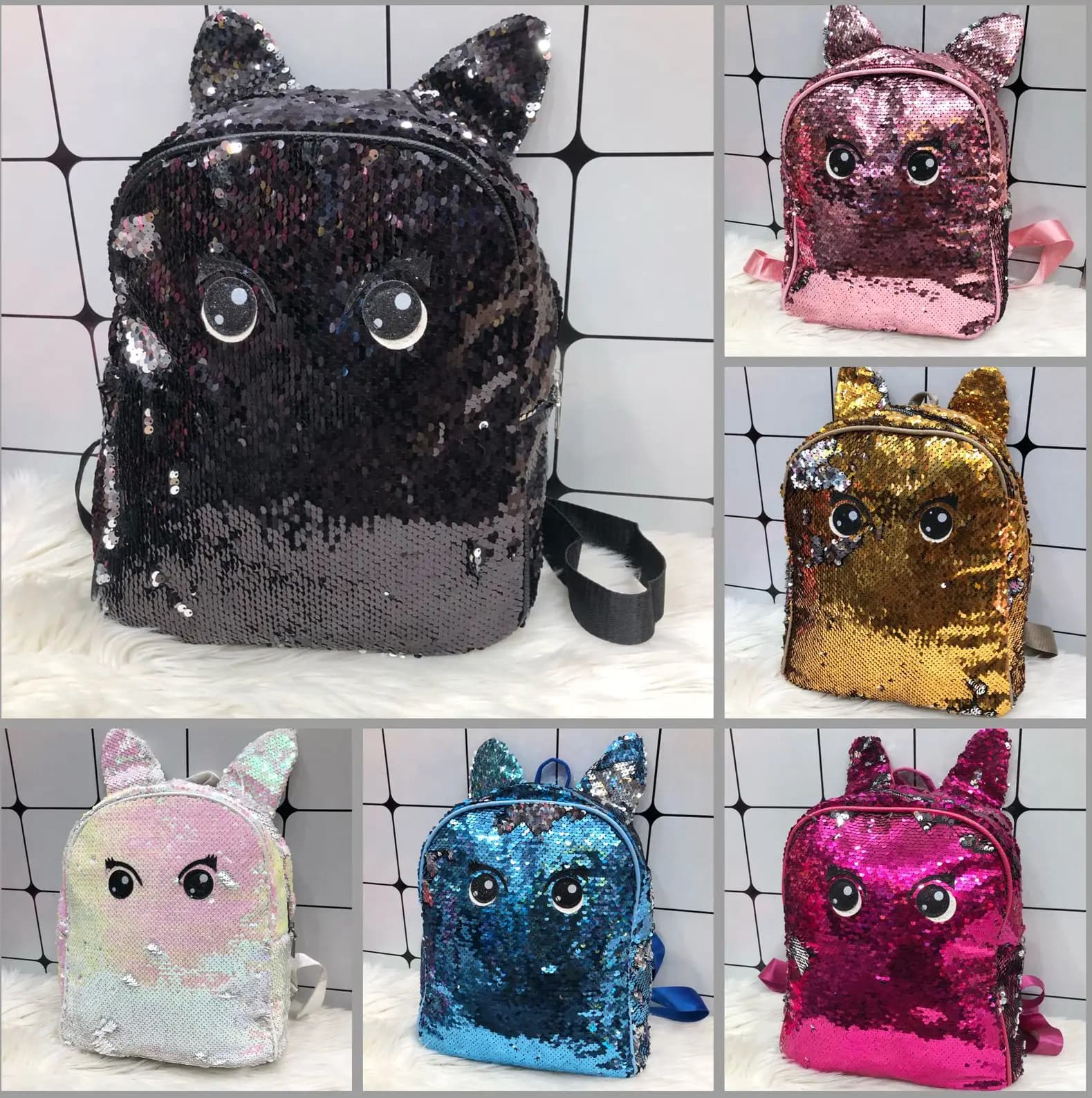  New Cute Sequins Backpacks 