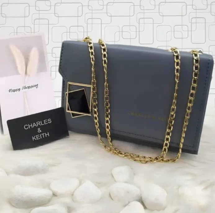  Charles & Keith AAA Quality Cross Body Bag Daimond Lock   Code-012